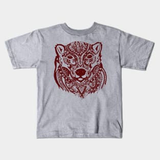 Polar Bear - Burgundy Kids T-Shirt